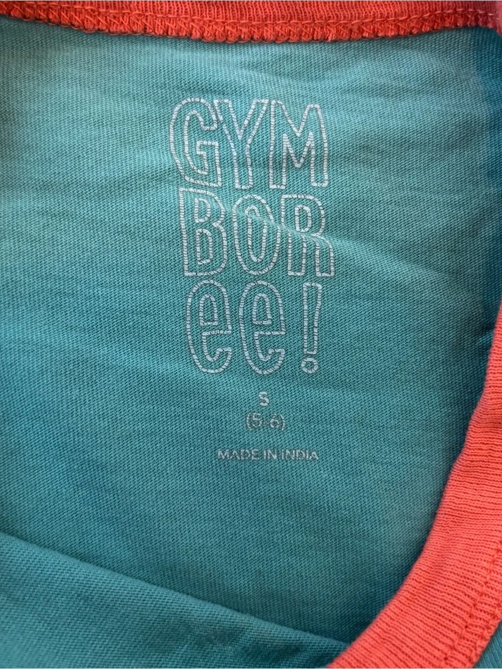 Gymboree Kids Long-Sleeve Raglan Tee with Shaka Graphic - Teal & Gray Size 5/6